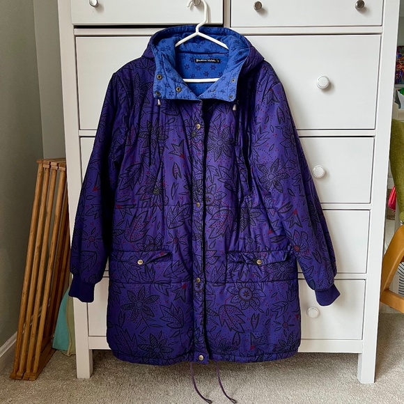 Gudrun Sjoden Warm Winter Coat Purple Size Large (10-12) - Picture 1 of 7